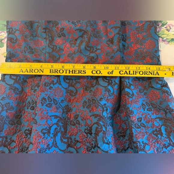 Anthropologie Leifnotes Metallic Brocade Strapless Mini Dress Size 14 - Picture 12 of 13